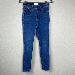 Madewell 10” High Rise Skinny Jeans Blue Denim Sz 26
